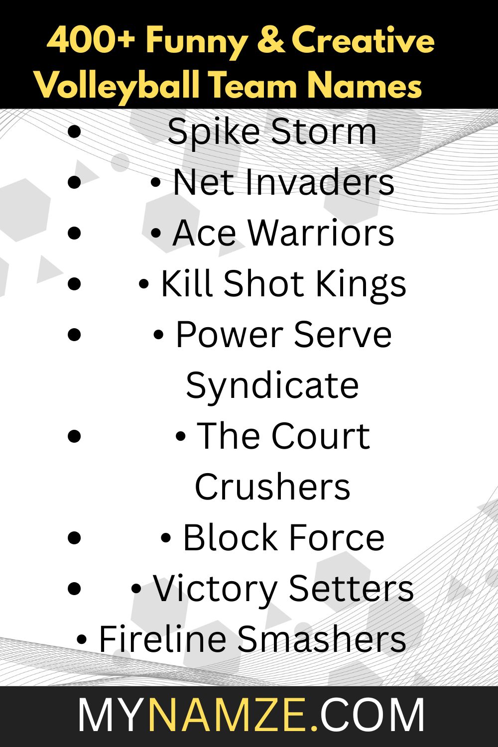 Volleyball Team Names