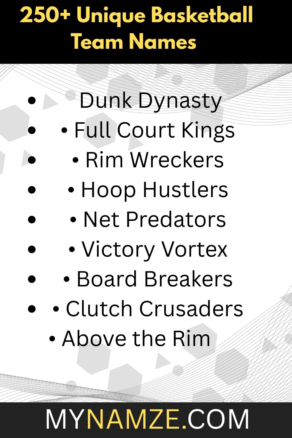 Basketball Team Names