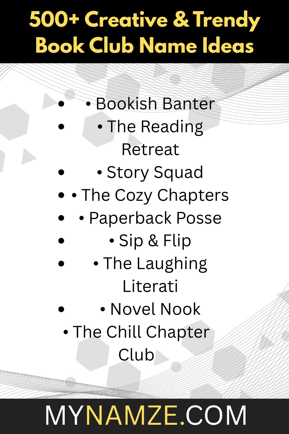 Book Club Name Ideas