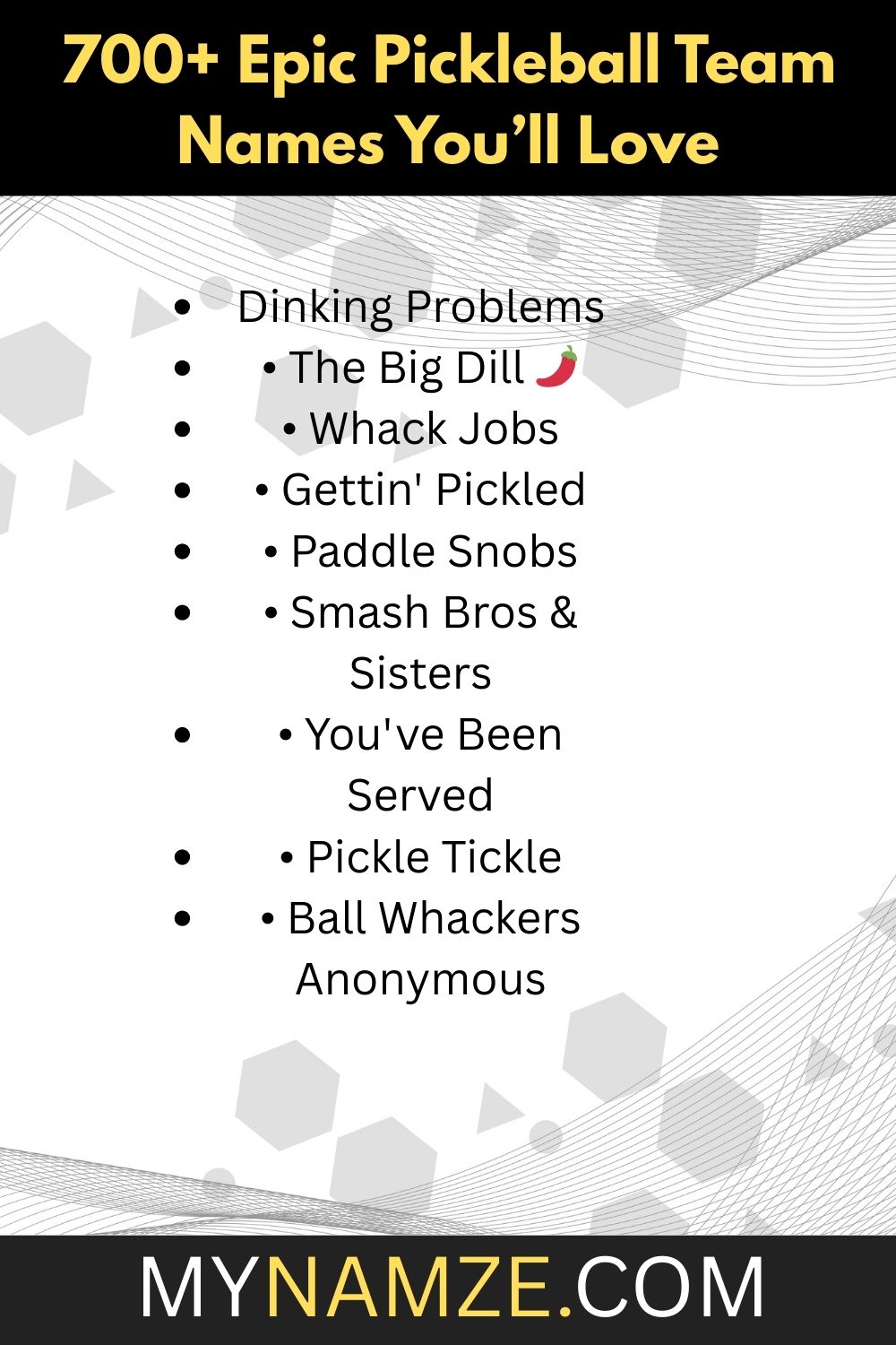 pickball team names
