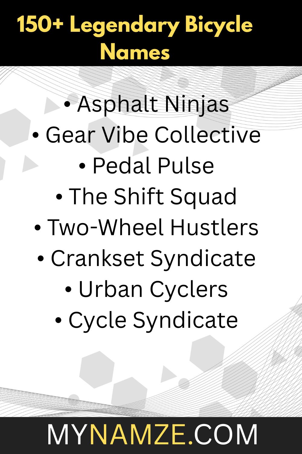 150+ Legendary Bicycle Names