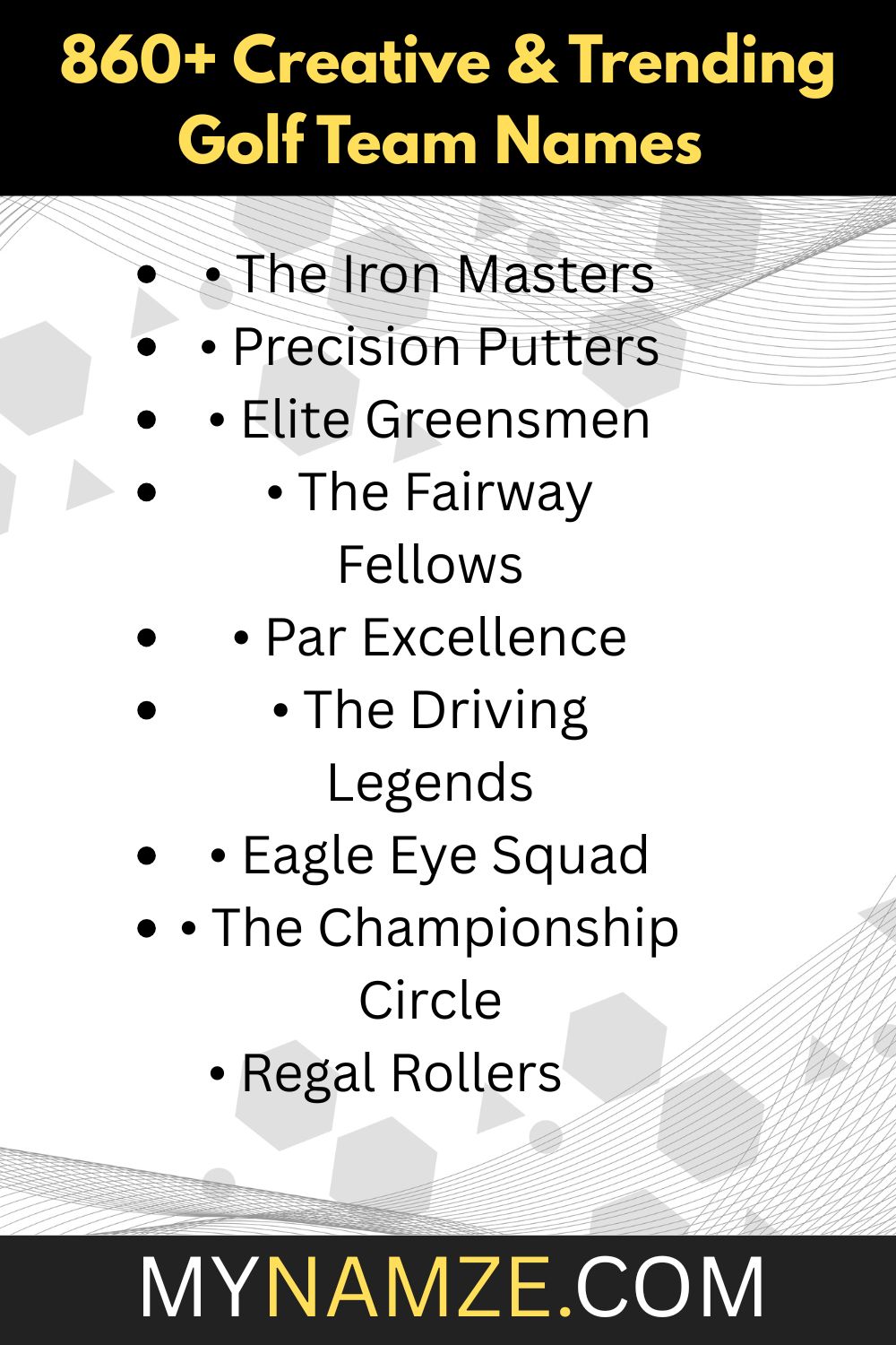 golf team names