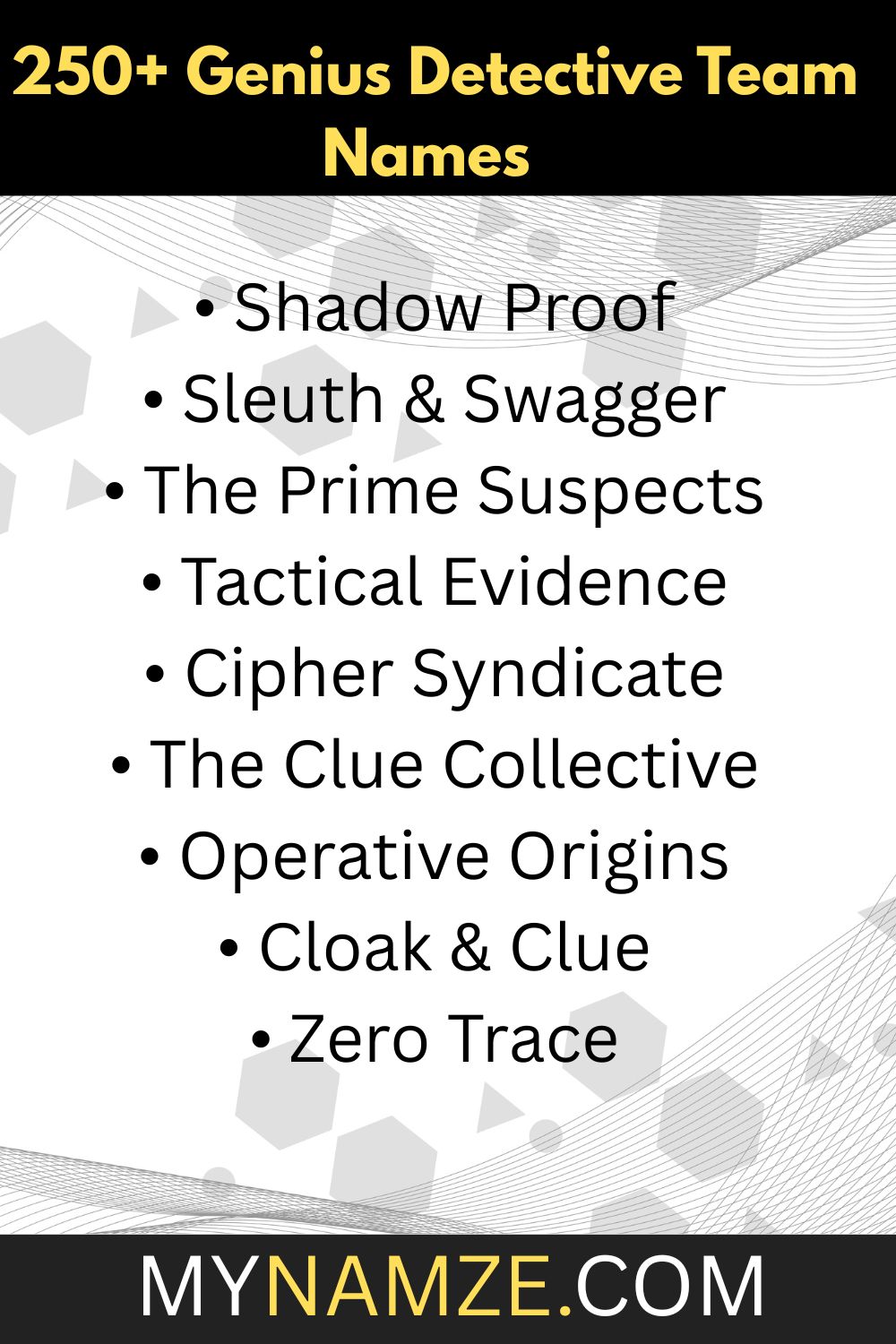 250+ Genius Detective Team Names for Sleuths!