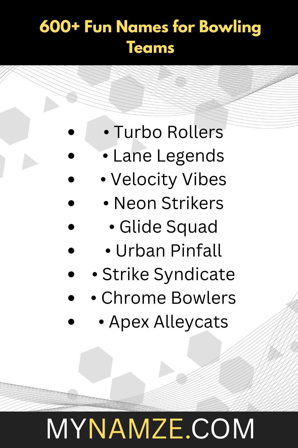 bowling team names