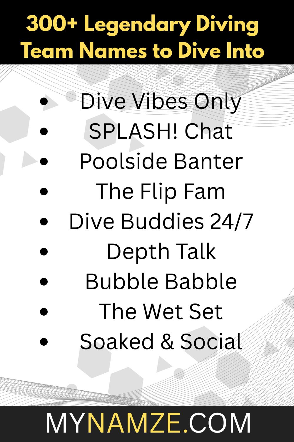 300+ Legendary Diving Team Names to Dive Into