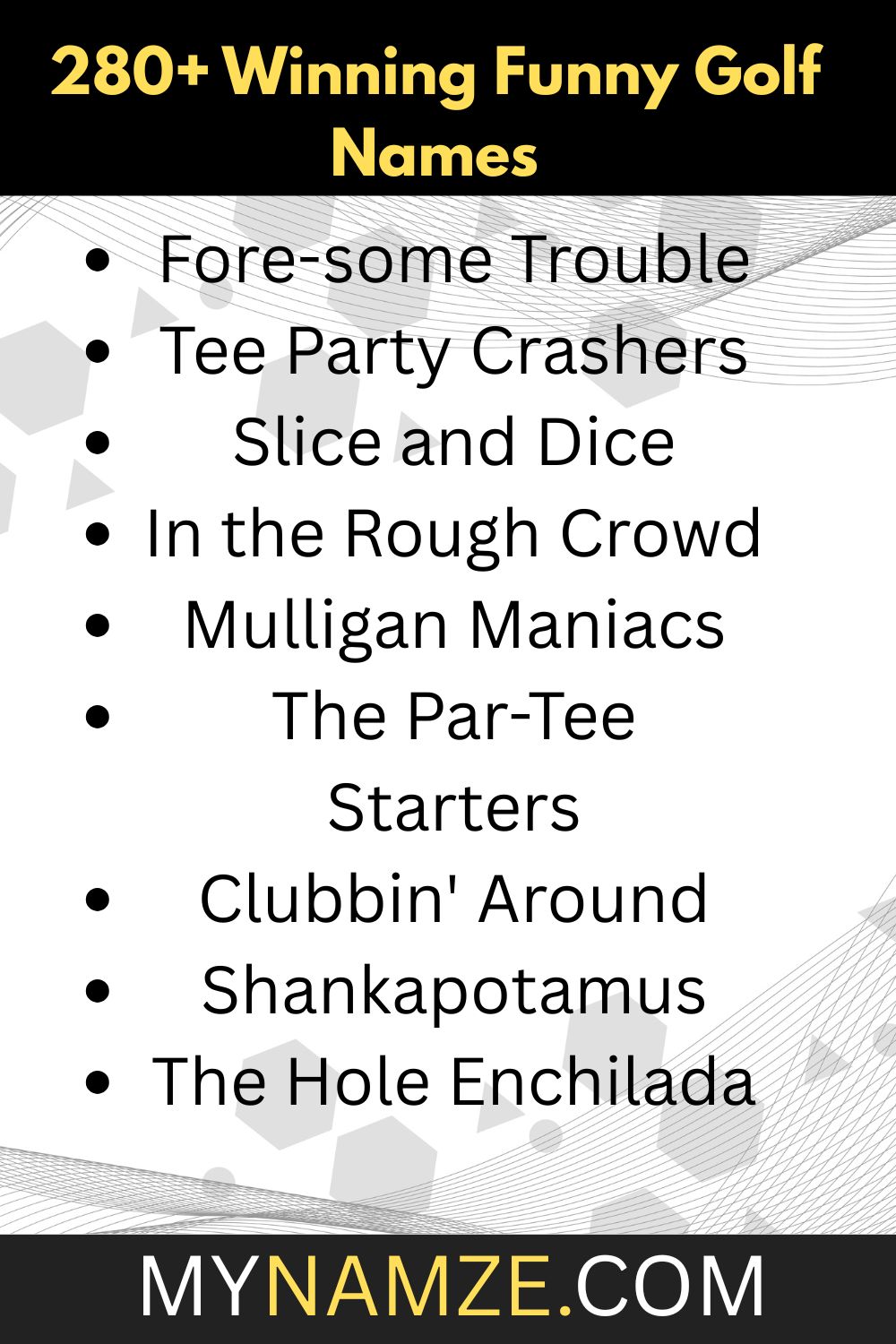 Funny Golf Team Names