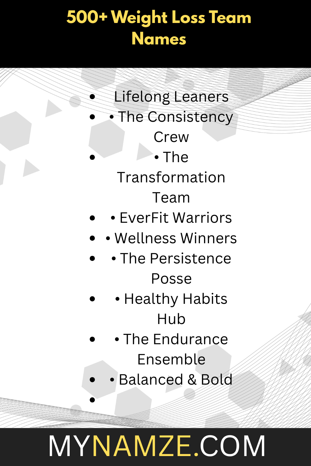 Weight Loss Team Names